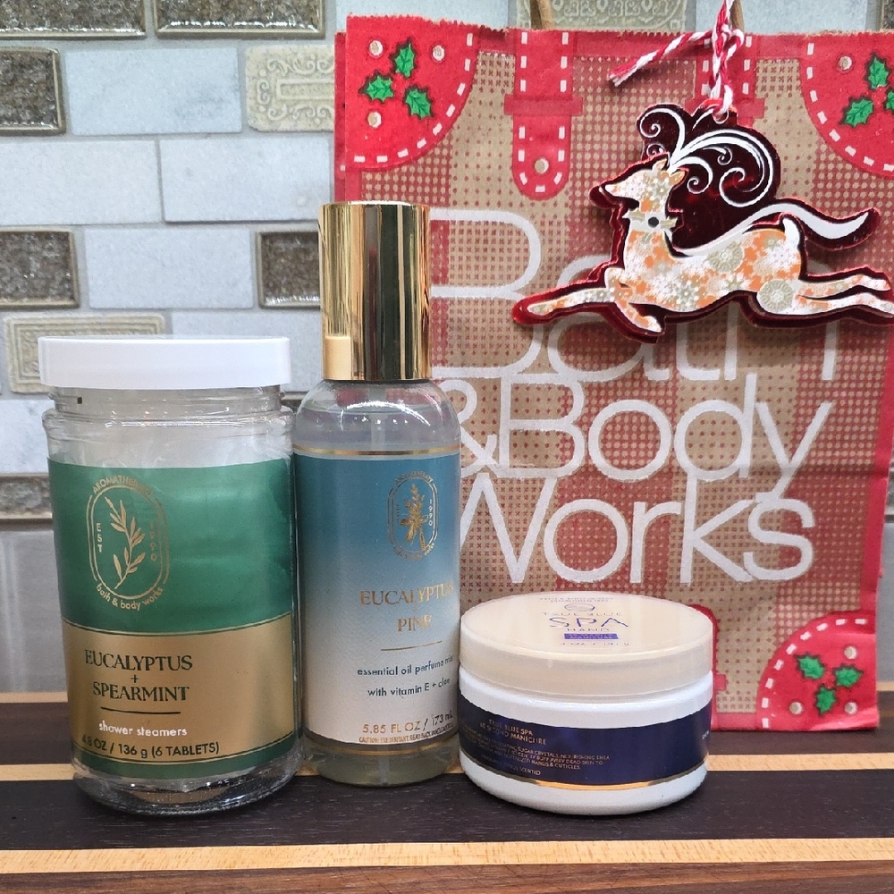 Bath & Body Works Eucalyptus Spearmint Tablets, Eu Pine Oil, True Blue Spa Hand